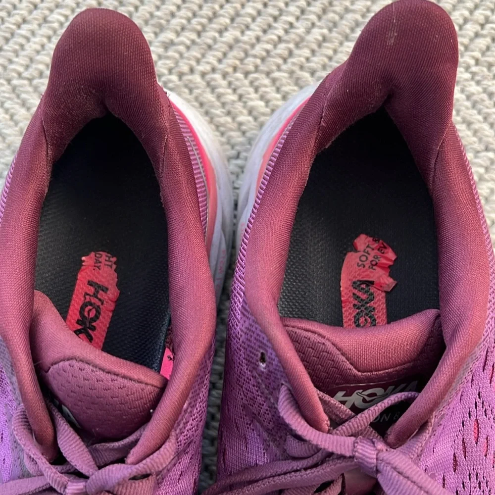 Hoka Purple Athletic Shoes with Cushioned Midsole